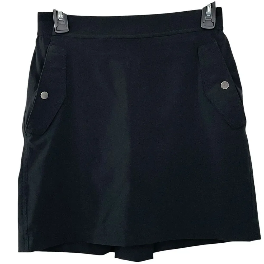 Athleta Vienna Cargo Skort Size 4 Black Golf Sporty Athletic‎ Athleisure